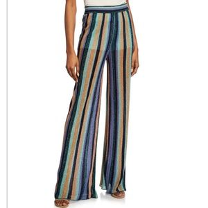 Missoni Metallic Striped Wide Leg Pants